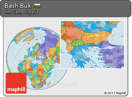 Political Location Map of Bash Buk