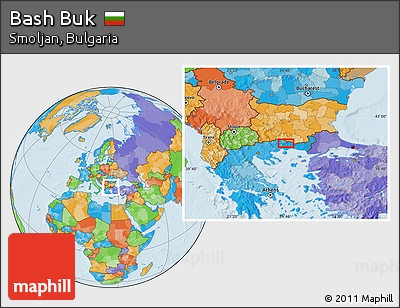 Political Location Map of Bash Buk