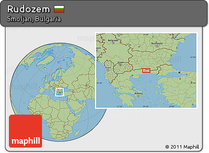 Savanna Style Location Map of Rudozem