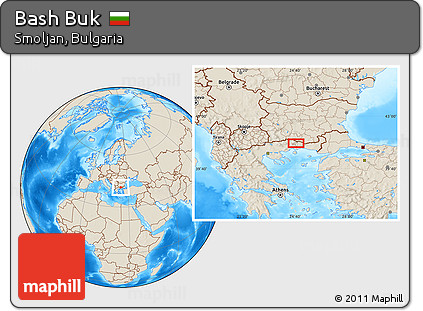 Shaded Relief Location Map of Bash Buk