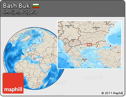 Shaded Relief Location Map of Bash Buk