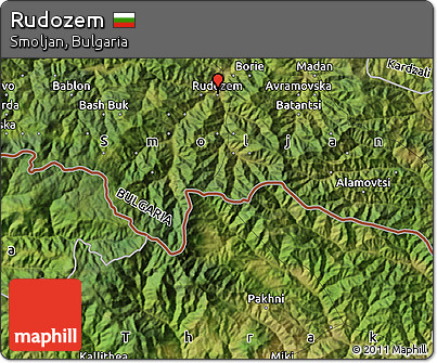 Satellite Map of Rudozem