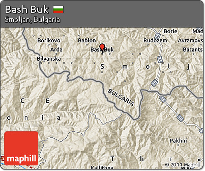 Shaded Relief Map of Bash Buk