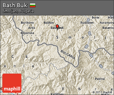 Shaded Relief Map of Bash Buk