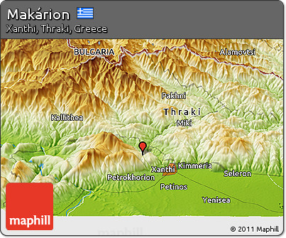 Physical Panoramic Map of Makárion