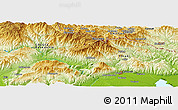 Physical Panoramic Map of the area around 41° 16' 52" N, 24° 43' 30" E