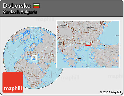 Gray Location Map of Doborsko