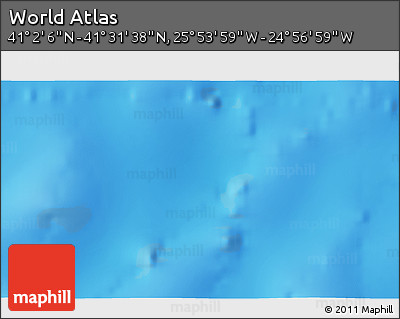 Physical 3D Map of the Area around 41° 16' 52" N, 25° 25' 29" W