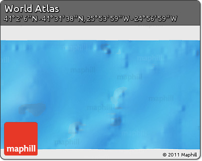 Physical 3D Map of the Area around 41° 16' 52" N, 25° 25' 29" W