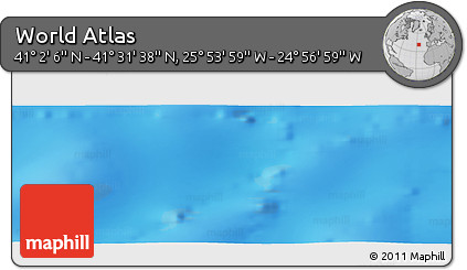 Physical Panoramic Map of the Area around 41° 16' 52" N, 25° 25' 29" W