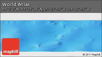 Physical Panoramic Map of the Area around 41° 16' 52" N, 25° 25' 29" W