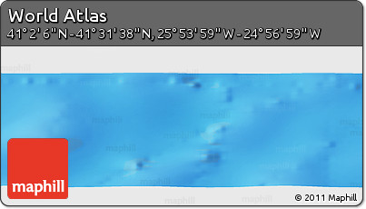 Physical Panoramic Map of the Area around 41° 16' 52" N, 25° 25' 29" W