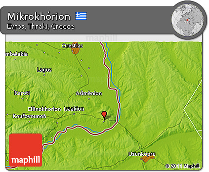 Physical 3D Map of Mikrokhórion