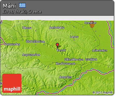 Physical 3D Map of Máni