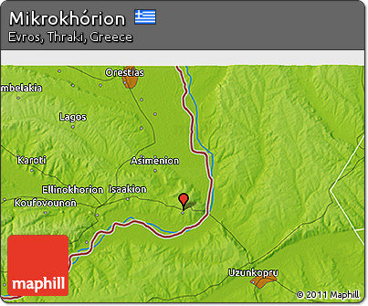 Physical 3D Map of Mikrokhórion
