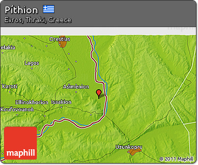 Physical 3D Map of Píthion