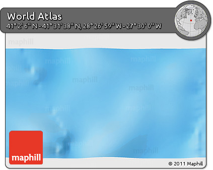 Physical 3D Map of the Area around 41° 16' 52" N, 27° 58' 30" W