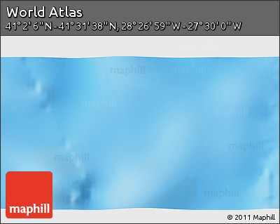 Physical 3D Map of the Area around 41° 16' 52" N, 27° 58' 30" W