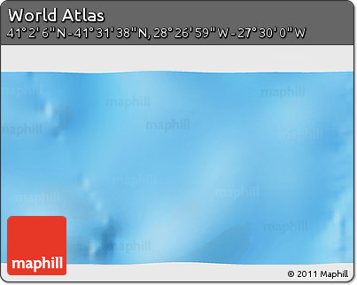 Physical 3D Map of the Area around 41° 16' 52" N, 27° 58' 30" W