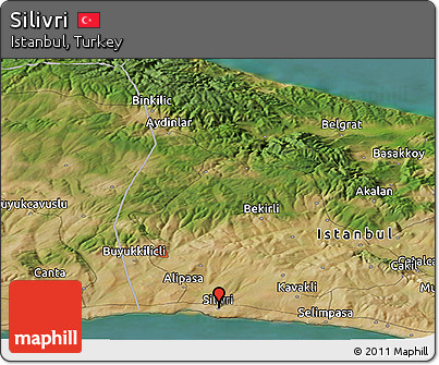 Satellite Panoramic Map of Silivri