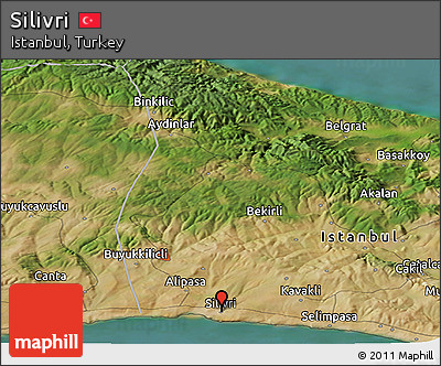 Satellite Panoramic Map of Silivri