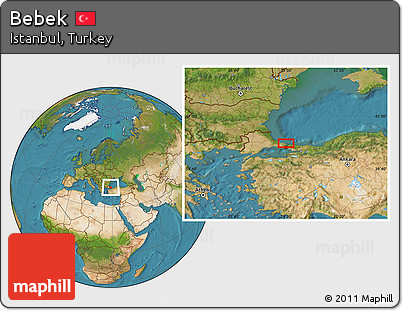Satellite Location Map of Bebek