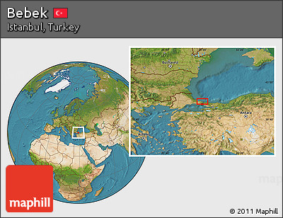 Satellite Location Map of Bebek