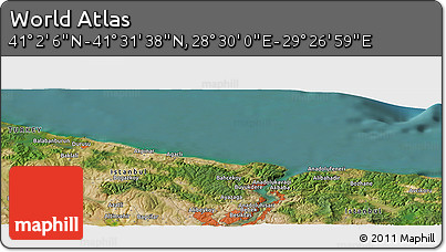 Satellite Panoramic Map of the Area around 41° 16' 52" N, 28° 58' 30" E