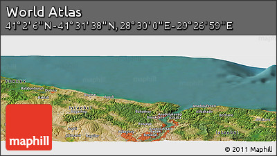 Satellite Panoramic Map of the Area around 41° 16' 52" N, 28° 58' 30" E