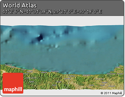 Satellite 3D Map of the Area around 41° 16' 52" N, 29° 49' 30" E