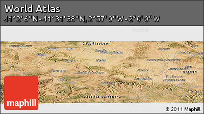 Satellite Panoramic Map of the Area around 41° 16' 52" N, 2° 28' 30" W