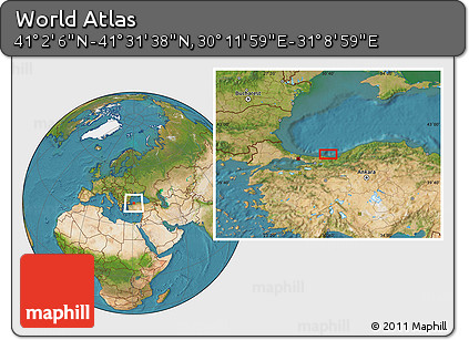 Satellite Location Map of the Area around 41° 16' 52" N, 30° 40' 29" E