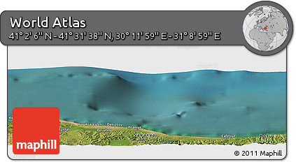 Satellite Panoramic Map of the Area around 41° 16' 52" N, 30° 40' 29" E