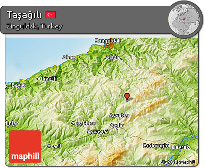 Physical 3D Map of Taşağılı