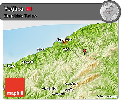 Physical 3D Map of Yağlıca
