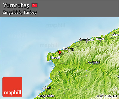 Physical 3D Map of Yumrutaş
