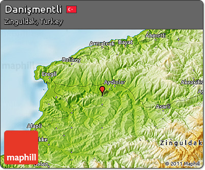 Physical 3D Map of Danişmentli