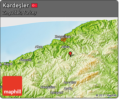 Physical 3D Map of Kardeşler