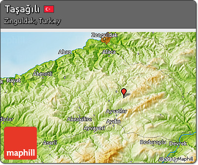 Physical 3D Map of Taşağılı