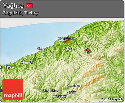 Physical 3D Map of Yağlıca
