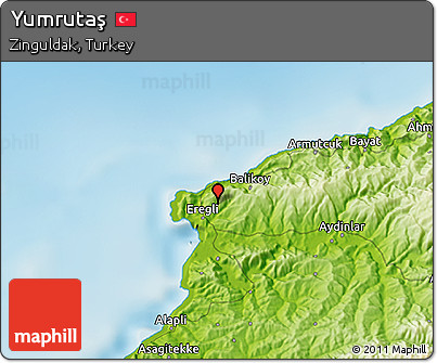 Physical 3D Map of Yumrutaş