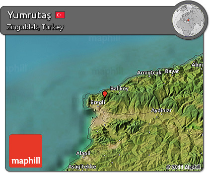 Satellite 3D Map of Yumrutaş