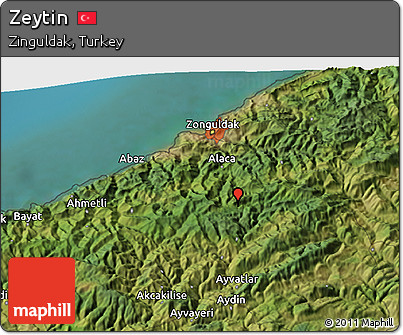 Satellite 3D Map of Zeytin