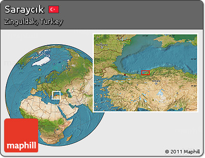 Satellite Location Map of Saraycık