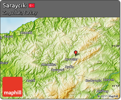 Physical Map of Saraycık