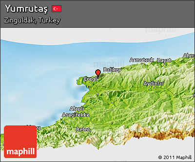 Physical Panoramic Map of Yumrutaş