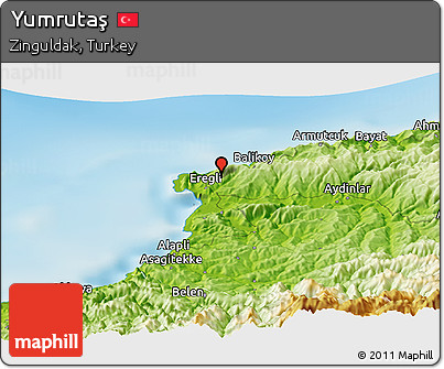 Physical Panoramic Map of Yumrutaş