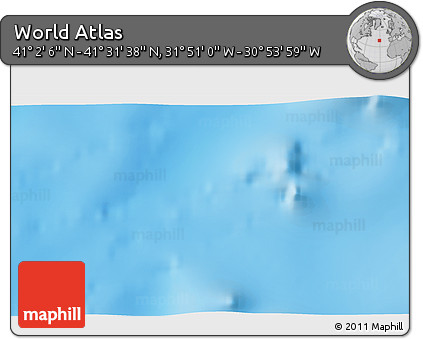 Physical 3D Map of the Area around 41° 16' 52" N, 31° 22' 30" W
