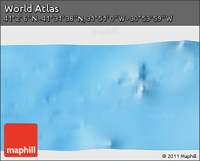Physical 3D Map of the Area around 41° 16' 52" N, 31° 22' 30" W