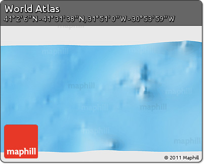 Physical 3D Map of the Area around 41° 16' 52" N, 31° 22' 30" W